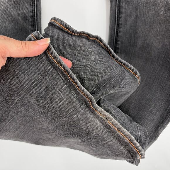 American Eagle Y2K Bootcut Artist Stretch Womens Jeans Sz 2 Grey Indie Sleaze - Picture 4 of 8